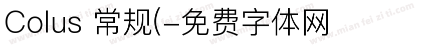 Colus 常规(字体转换